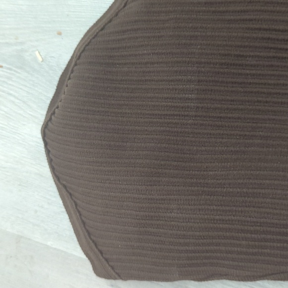 3 for $20 NWT Rich ribbed brown bustier. Pet friendly home. - Picture 2 of 4